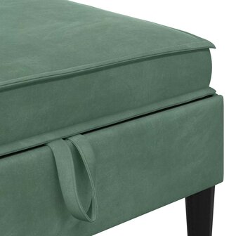 Hocker met Opslag Zeegroen Fluweel 7