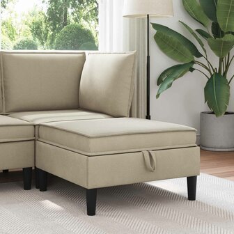 Hocker met Opslag Zand Fluweel 1