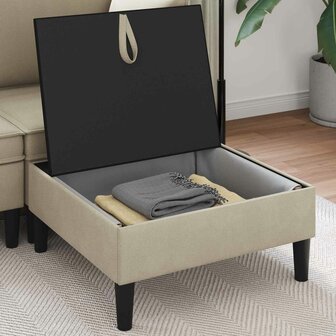 Hocker met Opslag Zand Fluweel 3