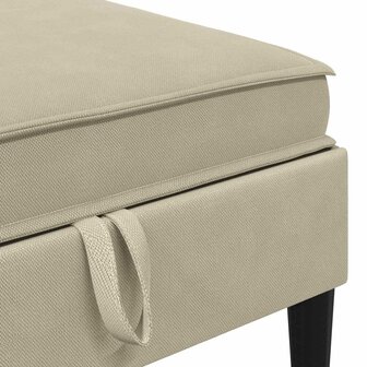 Hocker met Opslag Zand Fluweel 7