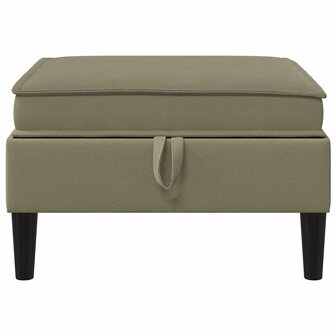 Hocker met Opslag Kaki Fluweel 4