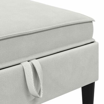 Hocker met Opslag Lichtgrijs Fluweel 7