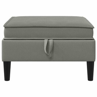 Hocker met Opslag Donkergrijs Fluweel 4