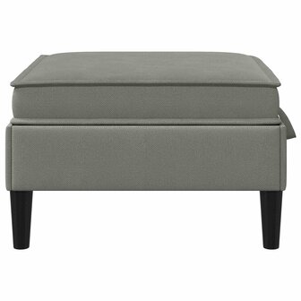 Hocker met Opslag Donkergrijs Fluweel 5