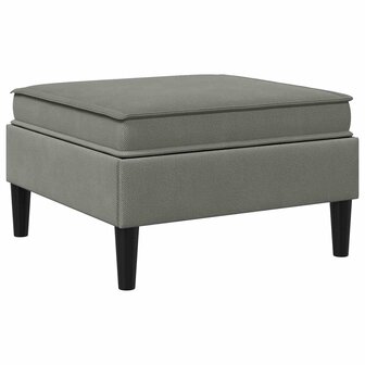 Hocker met Opslag Donkergrijs Fluweel 6
