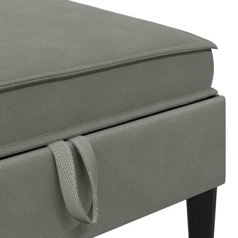 Hocker met Opslag Donkergrijs Fluweel 7