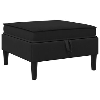 Hocker met Opslag Zwart Fluweel 2