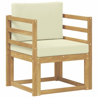 2 Stuk Buiten bankenset Polyester Wit en Cr&egrave;me 2