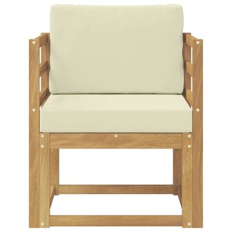 2 Stuk Buiten bankenset Polyester Wit en Cr&egrave;me 3