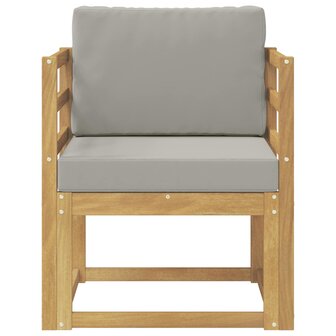2 Stuk Buiten bankenset Polyester Wit en Lichtgrijs 3