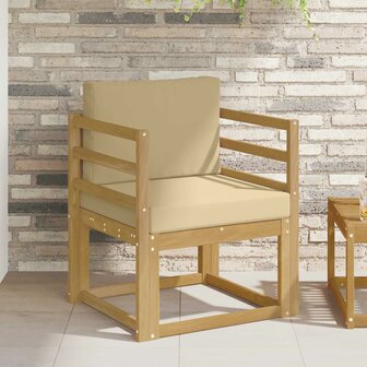 2 Stuk Buiten bankenset Polyester Wit en Beige 1
