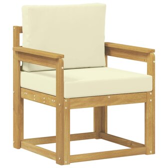 2 Stuk Buiten bankenset Polyester Wit en Cr&egrave;me 2