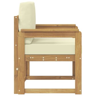 2 Stuk Buiten bankenset Polyester Wit en Cr&egrave;me 4