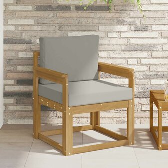 2 Stuk Buiten bankenset Polyester Wit en Lichtgrijs 1
