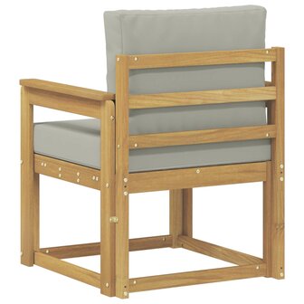 2 Stuk Buiten bankenset Polyester Wit en Lichtgrijs 5
