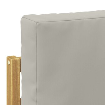 2 Stuk Buiten bankenset Polyester Wit en Lichtgrijs 7