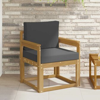 2 Stuk Buiten bankenset Polyester Wit en Anthraciet 1