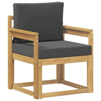 2 Stuk Buiten bankenset Polyester Wit en Anthraciet 2