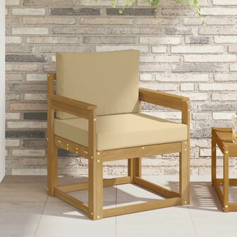 2 Stuk Buiten bankenset Polyester Wit en Beige 1
