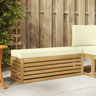 Buiten bankenset Wit en cr&egrave;mekleurig 115 x 43 x 45 cm 1