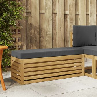 Buiten bankenset Wit en antracietkleurig 115 x 43 x 45 cm 1