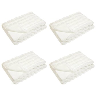 Antislip deken van imitatie konijnenbont Olite 4 st Wit 8.1 kg 2