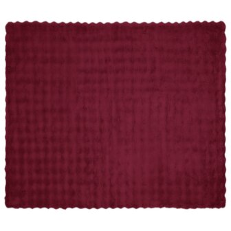 Antislip deken van imitatie konijnenbont Olite Bordeaux Rood 5