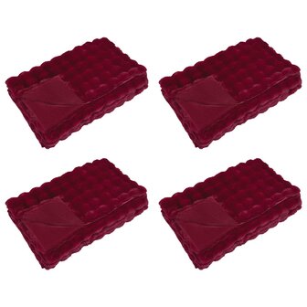 Antislip deken van imitatie konijnenbont Olite 4 st 20.3 kg 2