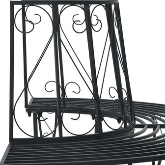 Boombank 4 zitplaatsen 160 x 80 x 89 cm Staal Zwart 5