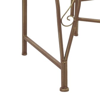 Boombank 8 zitplaatsen &Oslash; 160 x 89 cm Staal Antiek Bruin 3