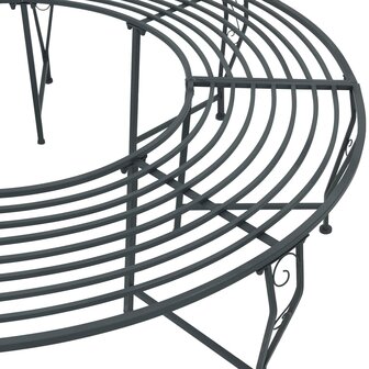 Boombank 8 zitplaatsen &Oslash; 160 x 44 cm Staal Zilvergrijs 4