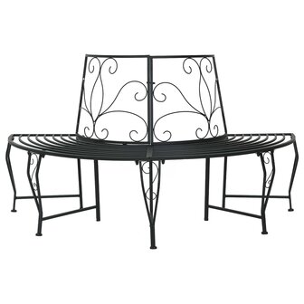 Boombank 4 zitplaatsen 160 x 80 x 89 cm Staal Zwart 1
