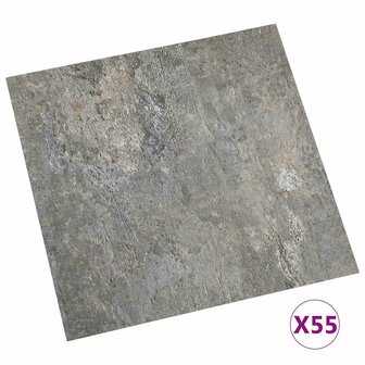 Vloerplanken Steen muur 5,11 m&sup2; 55 st PVC 3