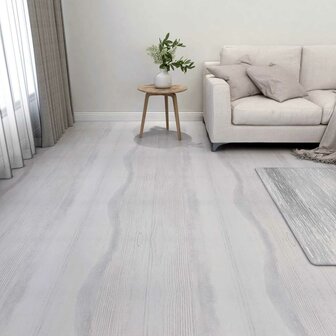 Vloerplanken Wit en Lichtgrijs 5,11 m&sup2; 55 st PVC 1