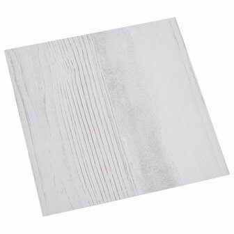 Vloerplanken Wit en Lichtgrijs 5,11 m&sup2; 55 st PVC 2