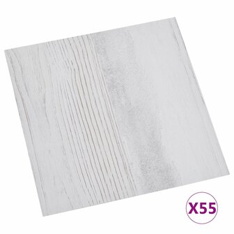 Vloerplanken Wit en Lichtgrijs 5,11 m&sup2; 55 st PVC 3