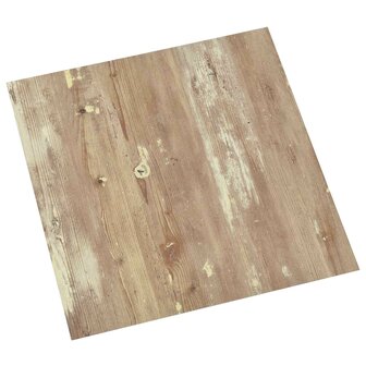 Zelfklevende Vloerplanken Bruin en wit 30,5 x 30,5 cm 20 st PVC 1