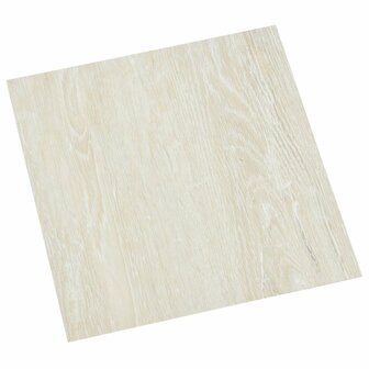 Zelfklevende Vloerplanken Cr&egrave;mekleurig 30,5 x 30,5 cm 20 st PVC 1