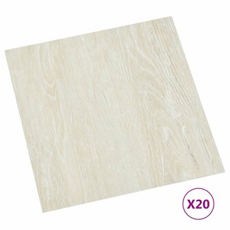 Zelfklevende Vloerplanken Cr&egrave;mekleurig 30,5 x 30,5 cm 20 st PVC 2
