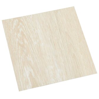 Zelfklevende Vloerplanken Wit en Beige 30,5 x 30,5 cm 20 st PVC 1