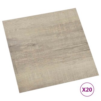 Zelfklevende Vloerplanken Oud hout 30,5 x 30,5 cm 20 st PVC 2