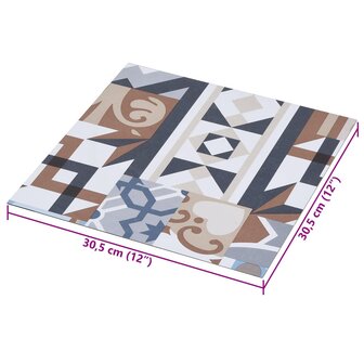 Zelfklevende Vloerplanken Mono Patroon 30,5 x 30,5 cm 20 st PVC 5