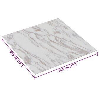 Zelfklevende Vloerplanken Wit en Bruin 30,5 x 30,5 cm 20 st PVC 6