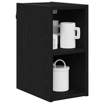 Hangkast Zwart Eiken 20 x 29,5 x 40 cm Bewerkt hout 3