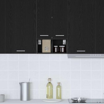 Hangkast Zwart Eiken 20 x 29,5 x 40 cm Bewerkt hout 4