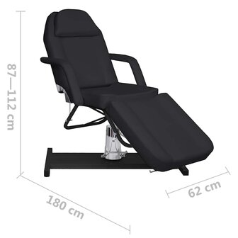 Massagetafel 180x62x(87-112) cm zwart 8