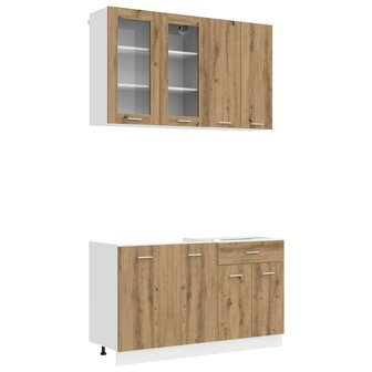 Keukenblok LYON 4 st Artisanaal eiken Bewerkt hout 2