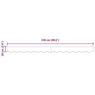 Luifeldoek volant Geel en Grijs 230 x 20 cm Polyester 8