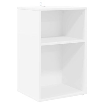 Platenkast Wit 38 x 33 x 61 cm Bewerkt hout 2
