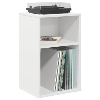 Platenkast Wit 38 x 33 x 61 cm Bewerkt hout 3